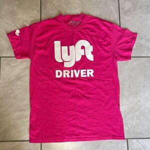 Bright Pink Lyft Driver Logo Short Sleeve Tee